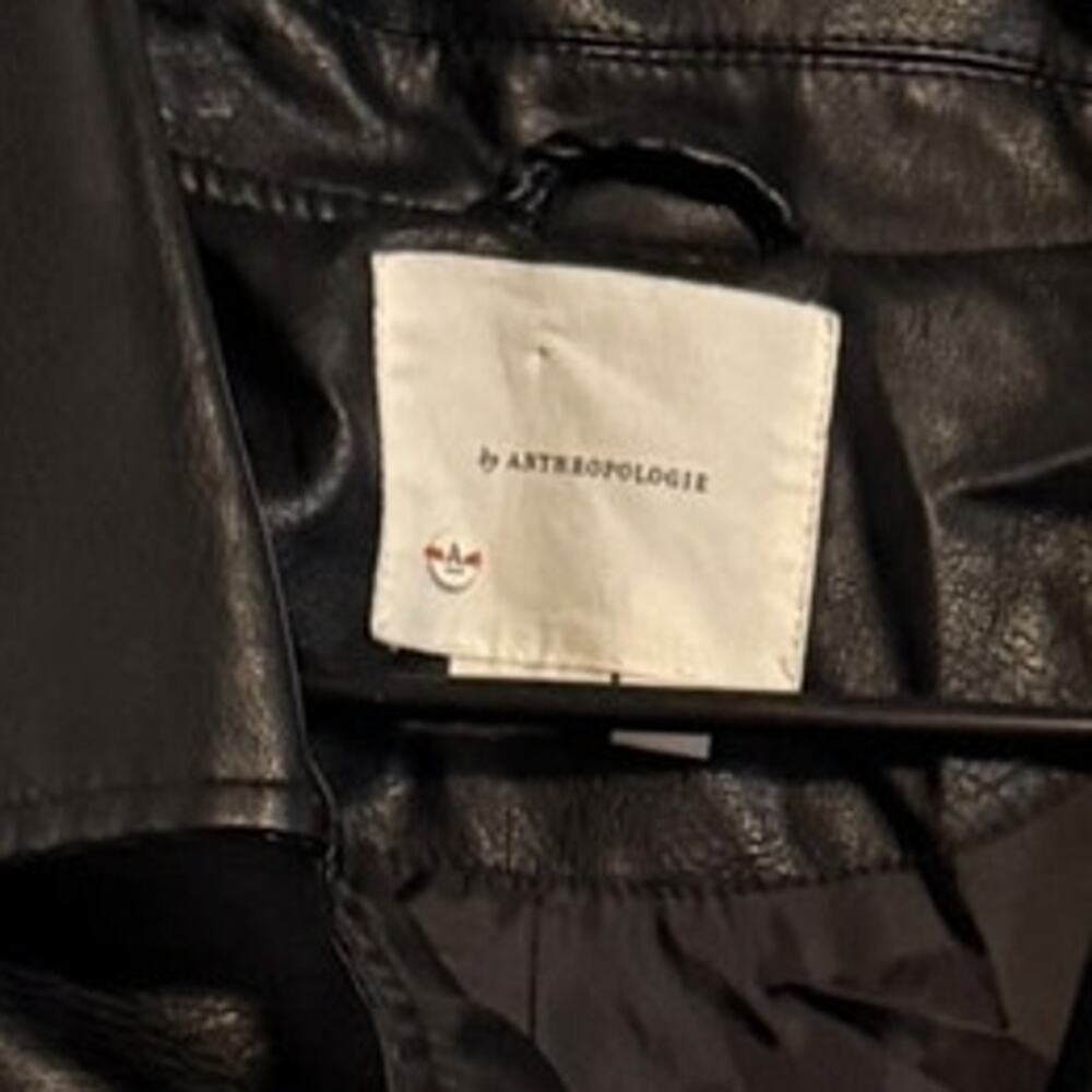ANTHROPOLOGIE The Saige Faux Leather Motorcycle Jacket MEDIUM - Picture 8 of 13